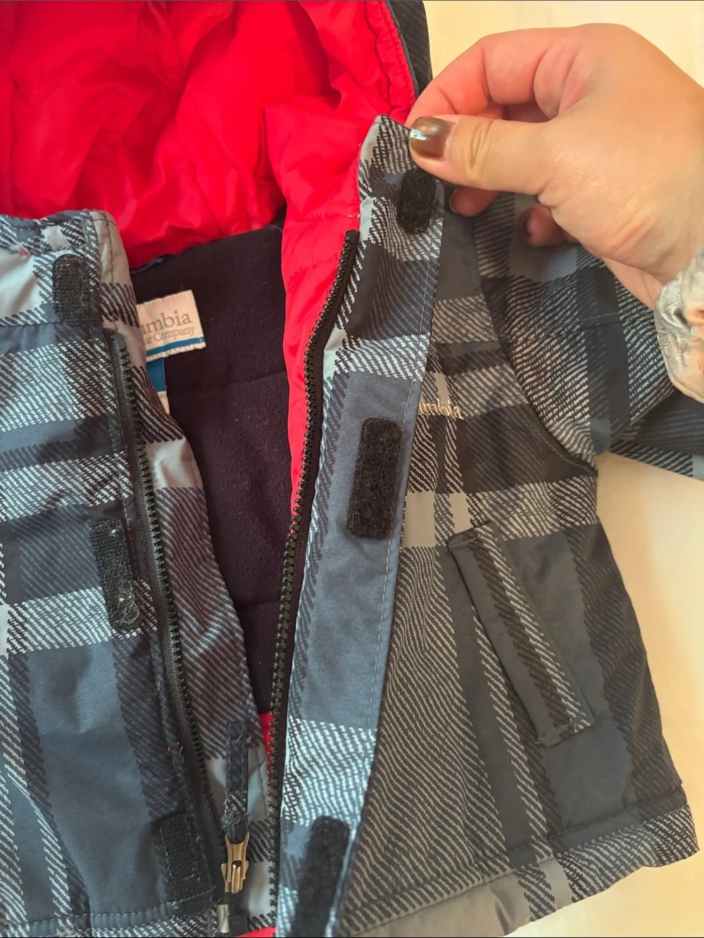 Columbia Infant Waterproof Hooded Plaid winter Jacket 6m